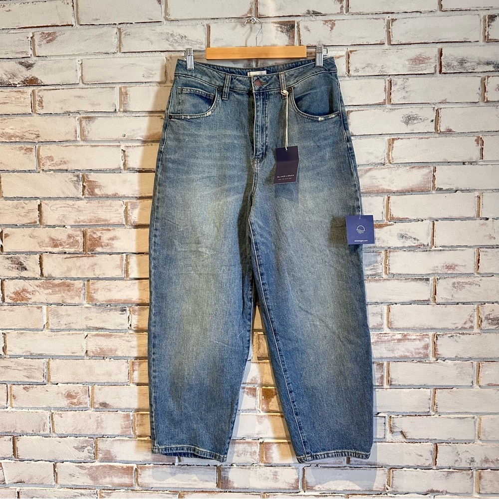 Oliver Logan Jeans Harlow Barrel Crop NEW